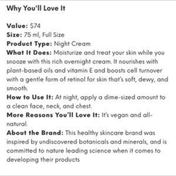 NWT AHAVA Time to Hydrate Night Cream Moisturizer 75 ml for Normal or Dry Skin - Picture 6 of 8